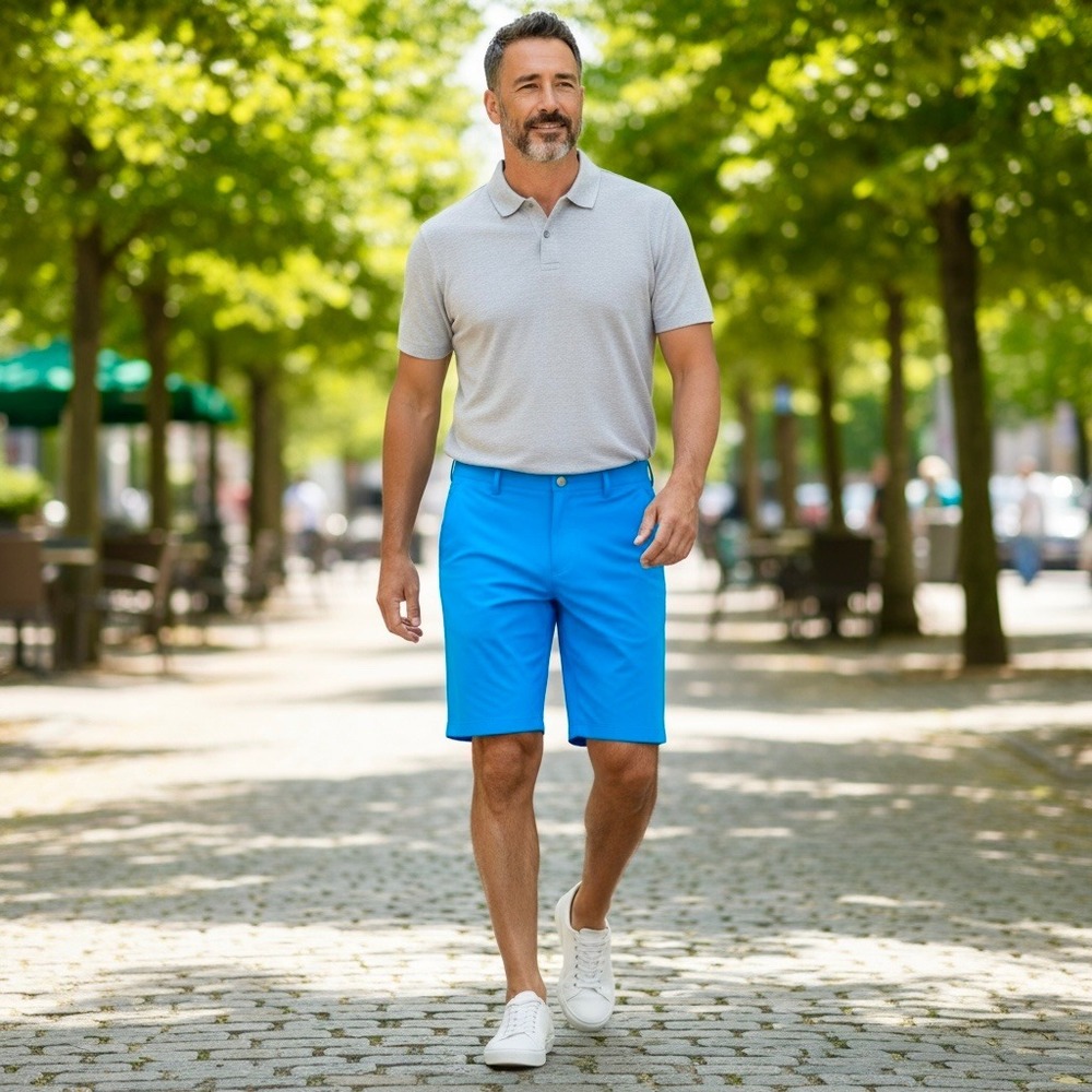 Redvanly Hanover Men's Ibiza Blue Golf Short Size XL RAD211300A 9" Inseam NWT - Picture 12 of 13